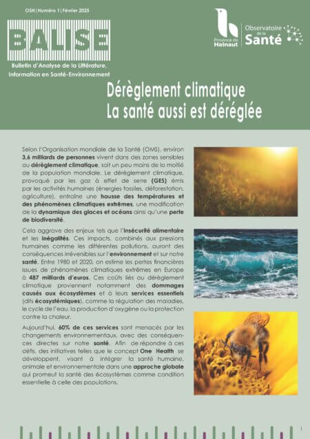 BALISE -1  Dérèglement climatique, la santé aussi est déréglée